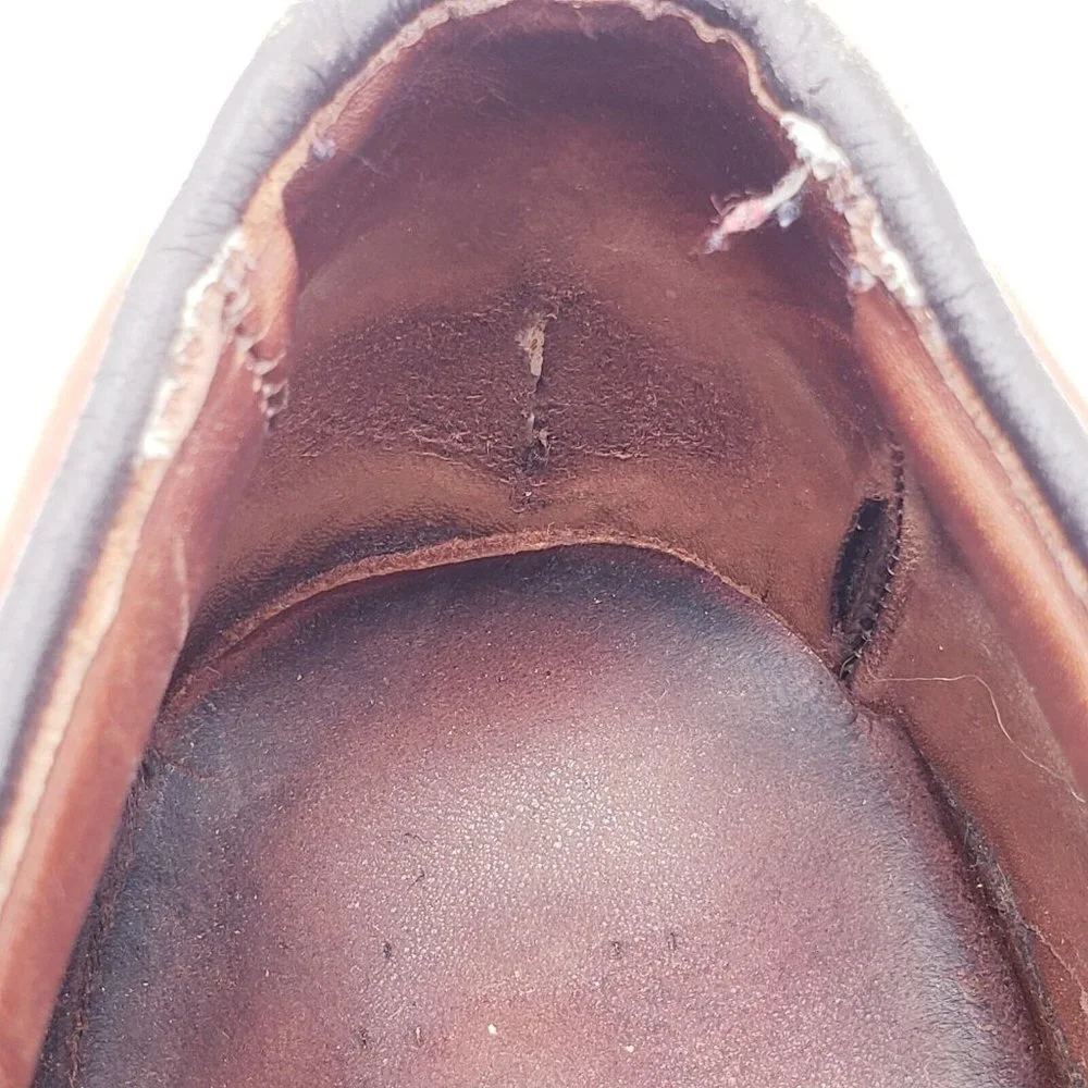 Allen‎ Edmonds Wilbert Comfort Oxford Brown Leather Split Toe Shoes Mens 10.5